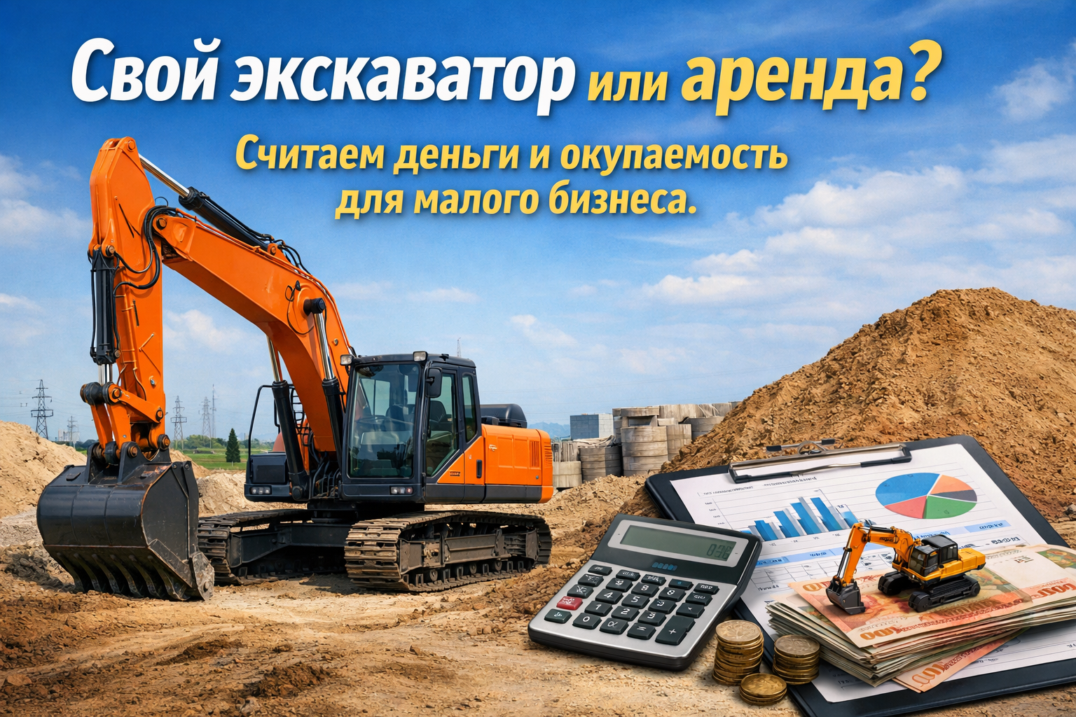 Купить или арендовать экскаватор: как сэкономить деньги и быстро рассчитать окупаемость для малого бизнеса? Купить или арендовать экскаватор: как сэкономить деньги и быстро рассчитать окупаемость для малого бизнеса?