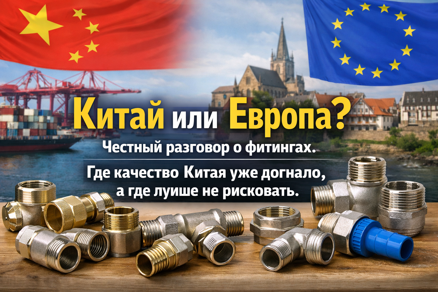 Китай vs Европа: секреты выбора фитингов, которые помогут избежать ошибок и сэкономить на качестве