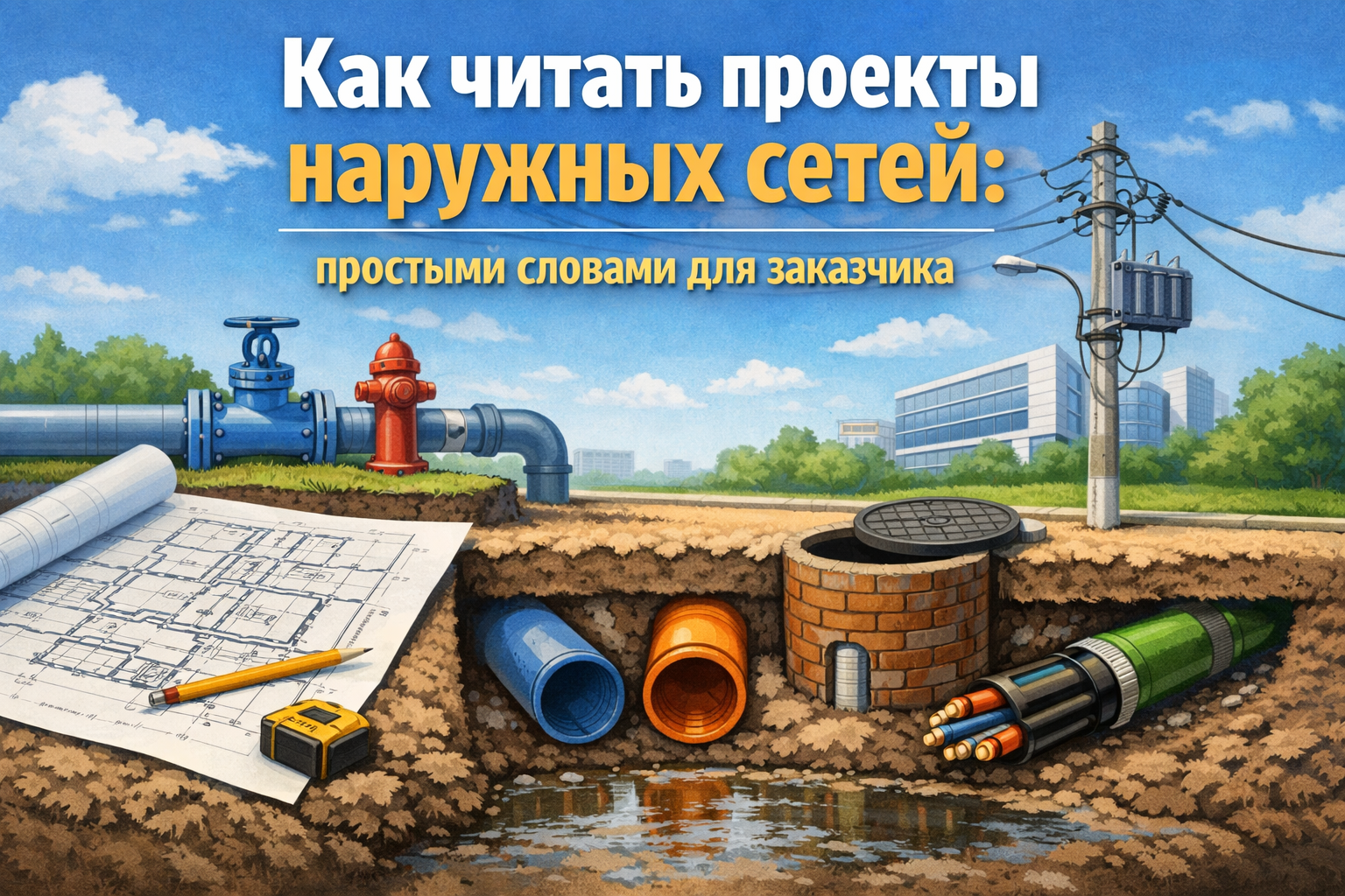Ошибки заказчиков: как правильно читать проекты наружных сетей и экономить на строительстве Ошибки заказчиков: как правильно читать проекты наружных сетей и экономить на строительстве