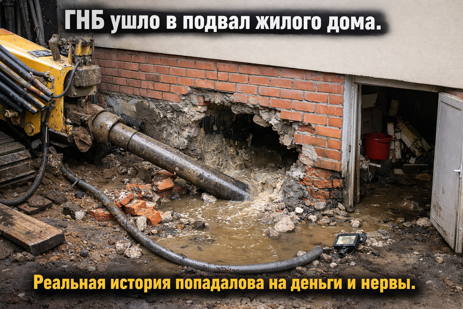 Как ГНБ в подвале жилого дома обмануло людей: неожиданные факты и секреты защиты от потенциального попадалова Как ГНБ в подвале жилого дома обмануло людей: неожиданные факты и секреты защиты от потенциального попадалова