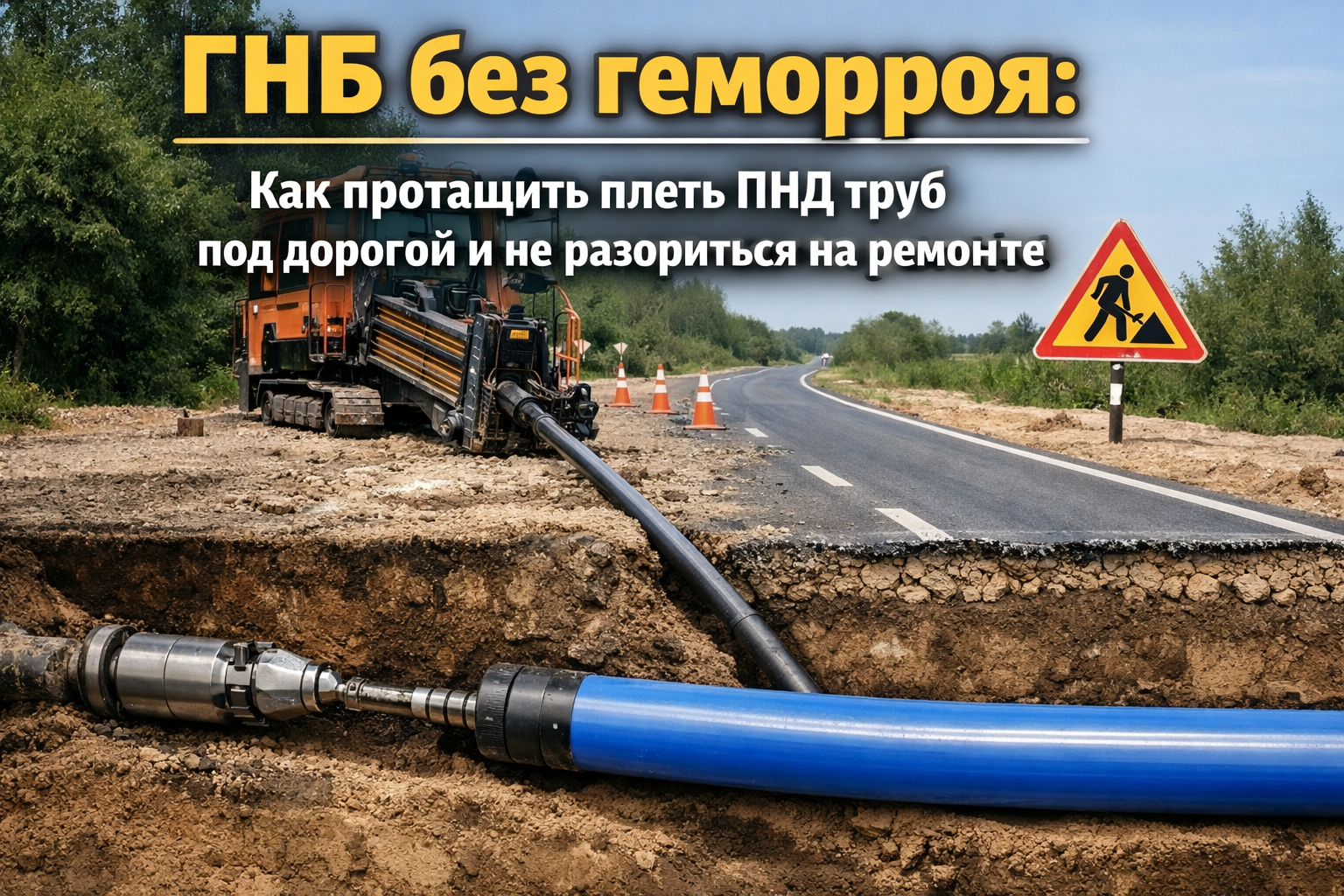 ГНБ без лишних затрат: секреты прокладки ПНД труб под дорогой без ремонта и головной боли ГНБ без лишних затрат: секреты прокладки ПНД труб под дорогой без ремонта и головной боли