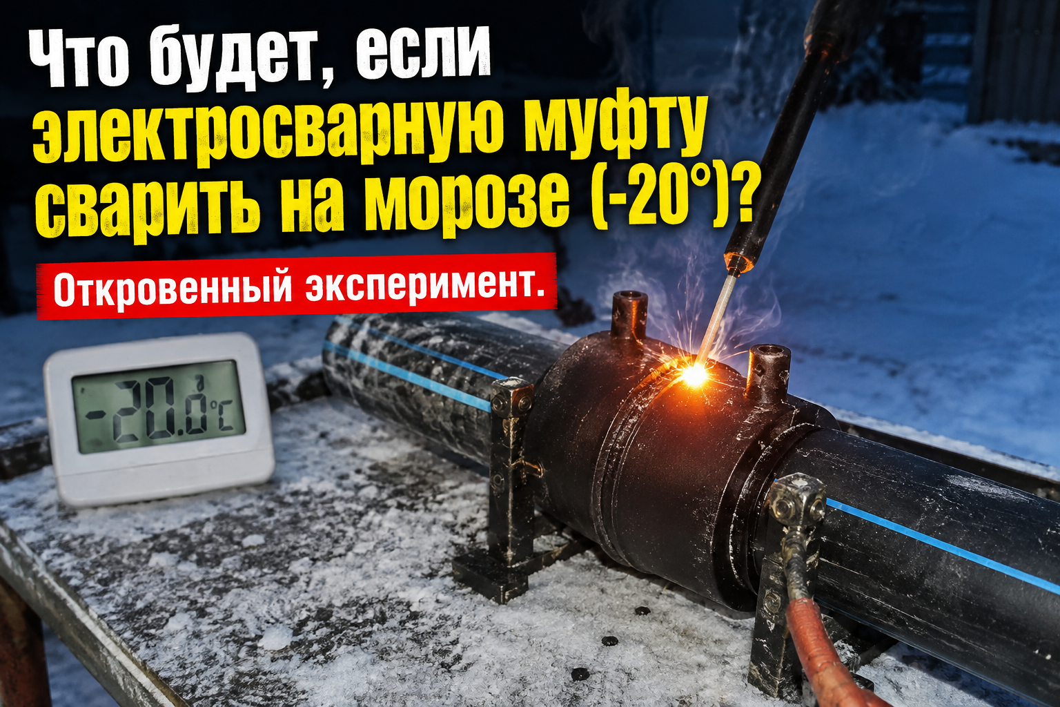 эксперимент с муфтой на морозе