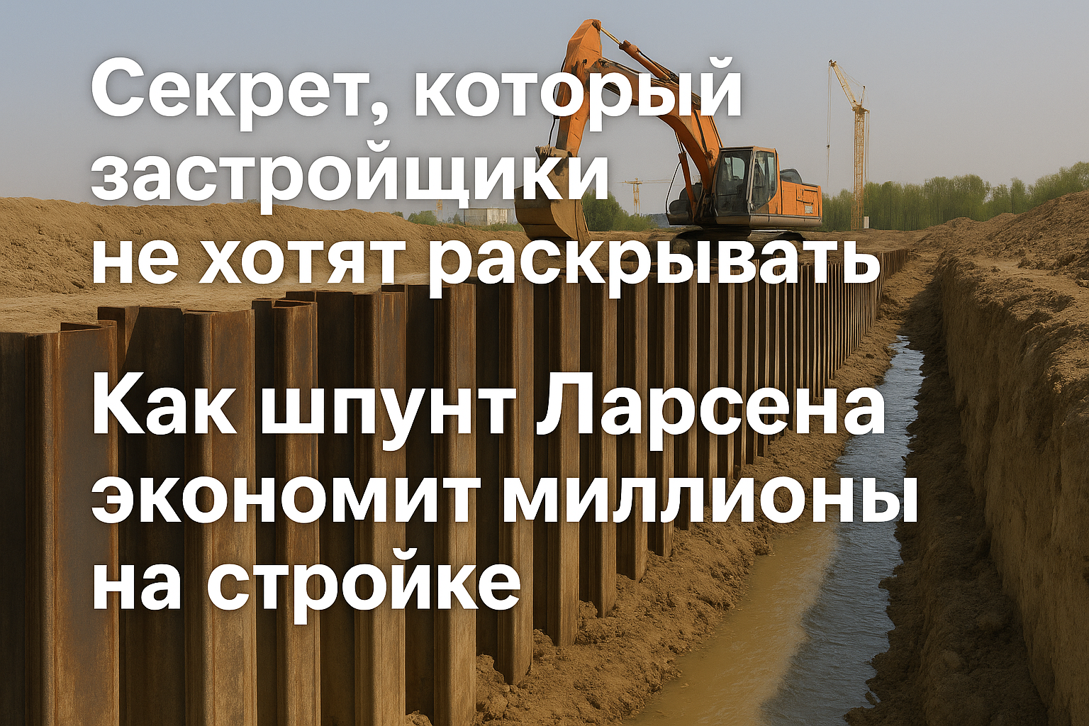 Секреты застройщиков: как шпунт Ларсена помогает сэкономить миллионы на строительстве