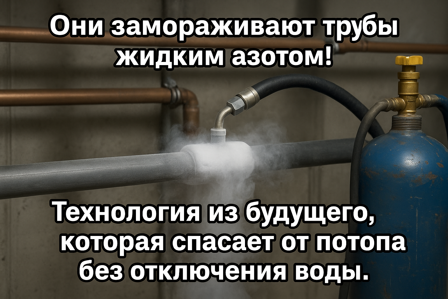 Секреты замораживания труб жидким азотом: как спасти квартиру от потопа без отключения воды Секреты замораживания труб жидким азотом: как спасти квартиру от потопа без отключения воды