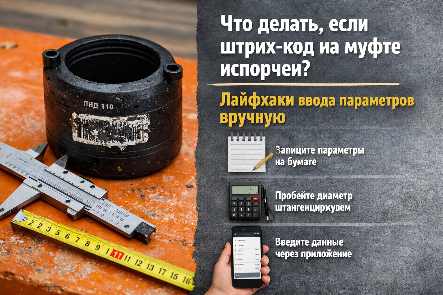 Как быстро ввести параметры вручную, если штрих-код на муфте испорчен: секреты и лайфхаки для эффективного решения проблемы Как быстро ввести параметры вручную, если штрих-код на муфте испорчен: секреты и лайфхаки для эффективного решения проблемы