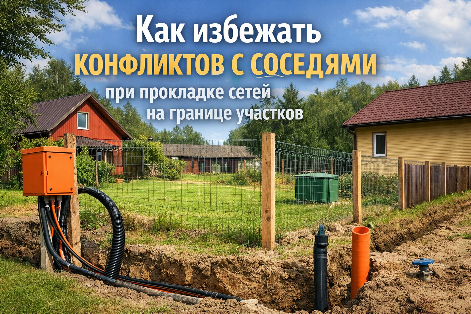 7 секретов, как избежать конфликтов с соседями при прокладке сетей на границе участков 7 секретов, как избежать конфликтов с соседями при прокладке сетей на границе участков