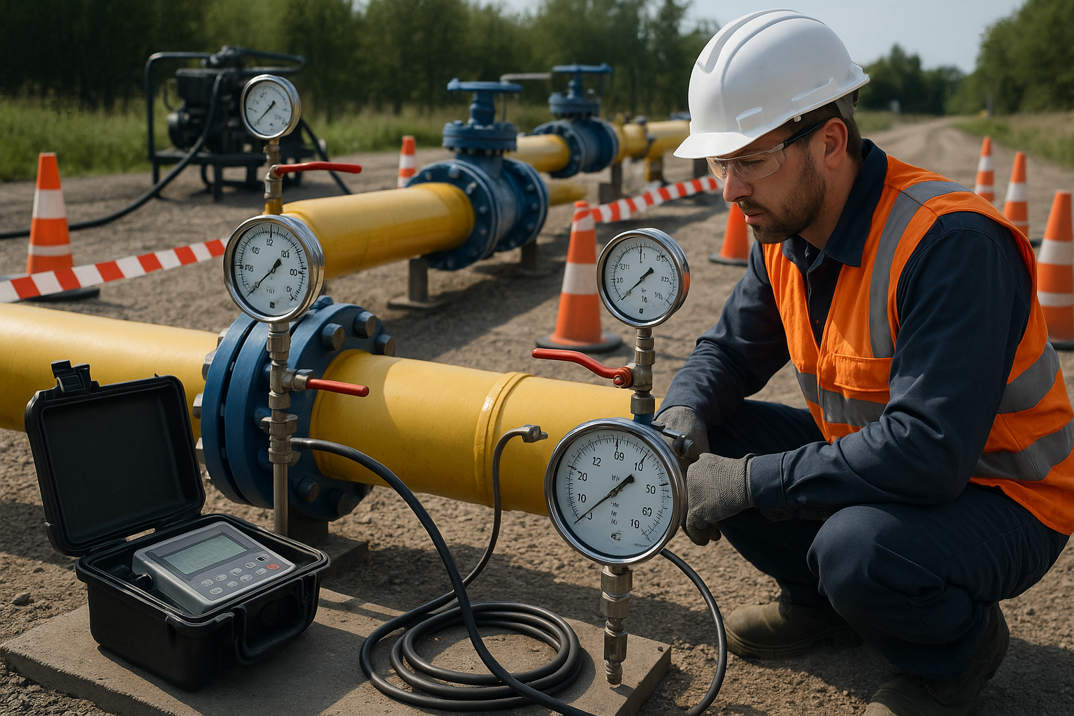 опрессовка газопровода безопасность