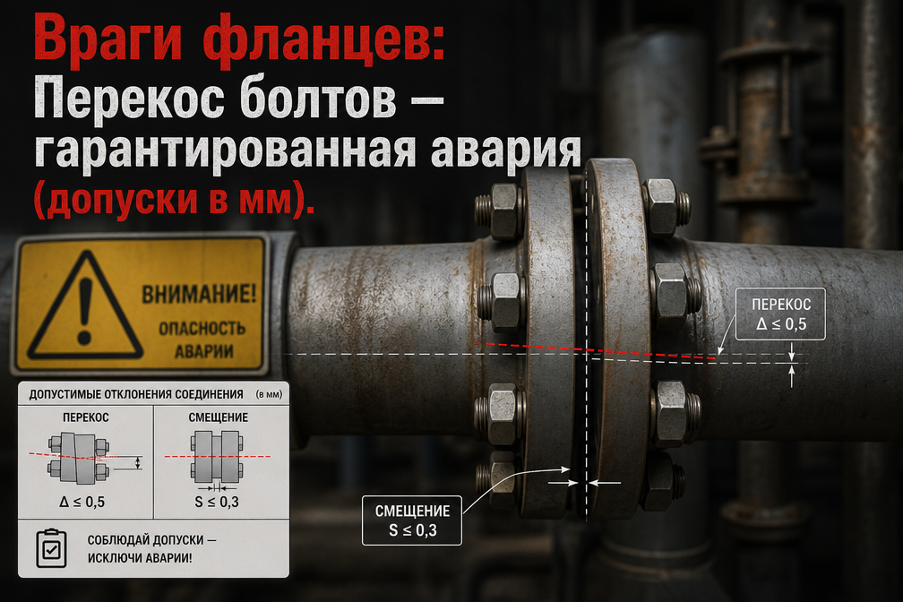 ошибки-установка-фланцев