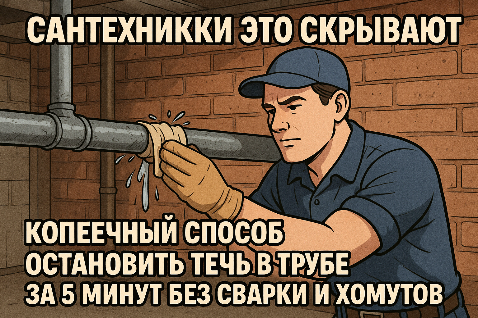 Секреты сантехников: как за 5 минут и за копейки остановить течь в трубе без сварки и хомутов Секреты сантехников: как за 5 минут и за копейки остановить течь в трубе без сварки и хомутов