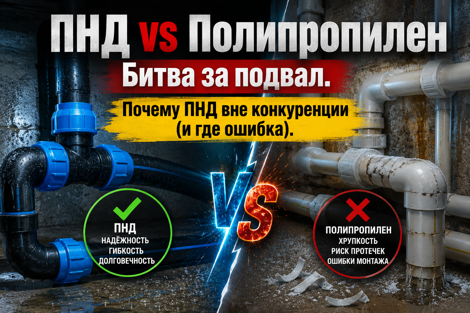 ПНД против Полипропилена ошибки