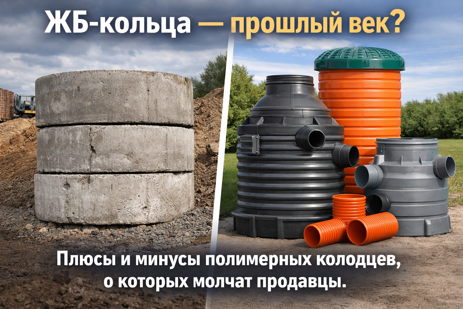 Плюсы и минусы полимерных колодцев: откройте секреты, о которых молчат продавцы ЖБ-кольцев! Плюсы и минусы полимерных колодцев: откройте секреты, о которых молчат продавцы ЖБ-кольцев!