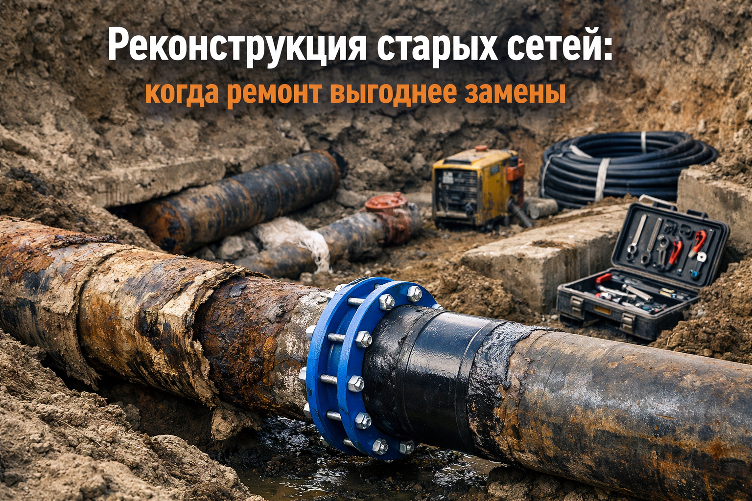 Реконструкция старых сетей: 7 неожиданных причин, почему ремонт может быть выгоднее замены Реконструкция старых сетей: 7 неожиданных причин, почему ремонт может быть выгоднее замены