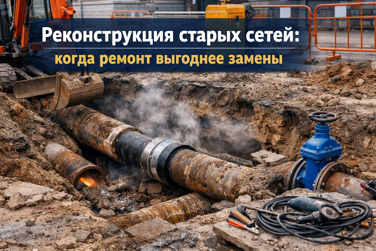 Реконструкция старых сетей: 5 ошибок, которые делают при выборе между ремонтом и заменой Реконструкция старых сетей: 5 ошибок, которые делают при выборе между ремонтом и заменой