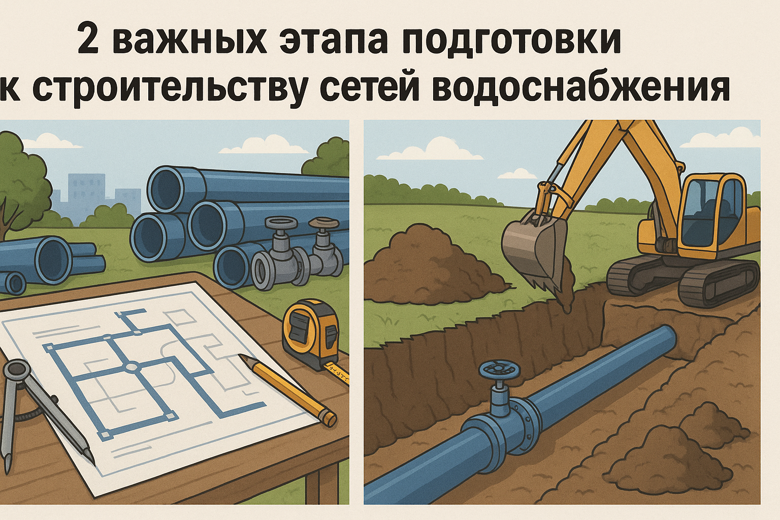 Секреты успешной подготовки к строительству сетей водоснабжения: 2 ключевых этапа, которые нельзя пропустить Секреты успешной подготовки к строительству сетей водоснабжения: 2 ключевых этапа, которые нельзя пропустить