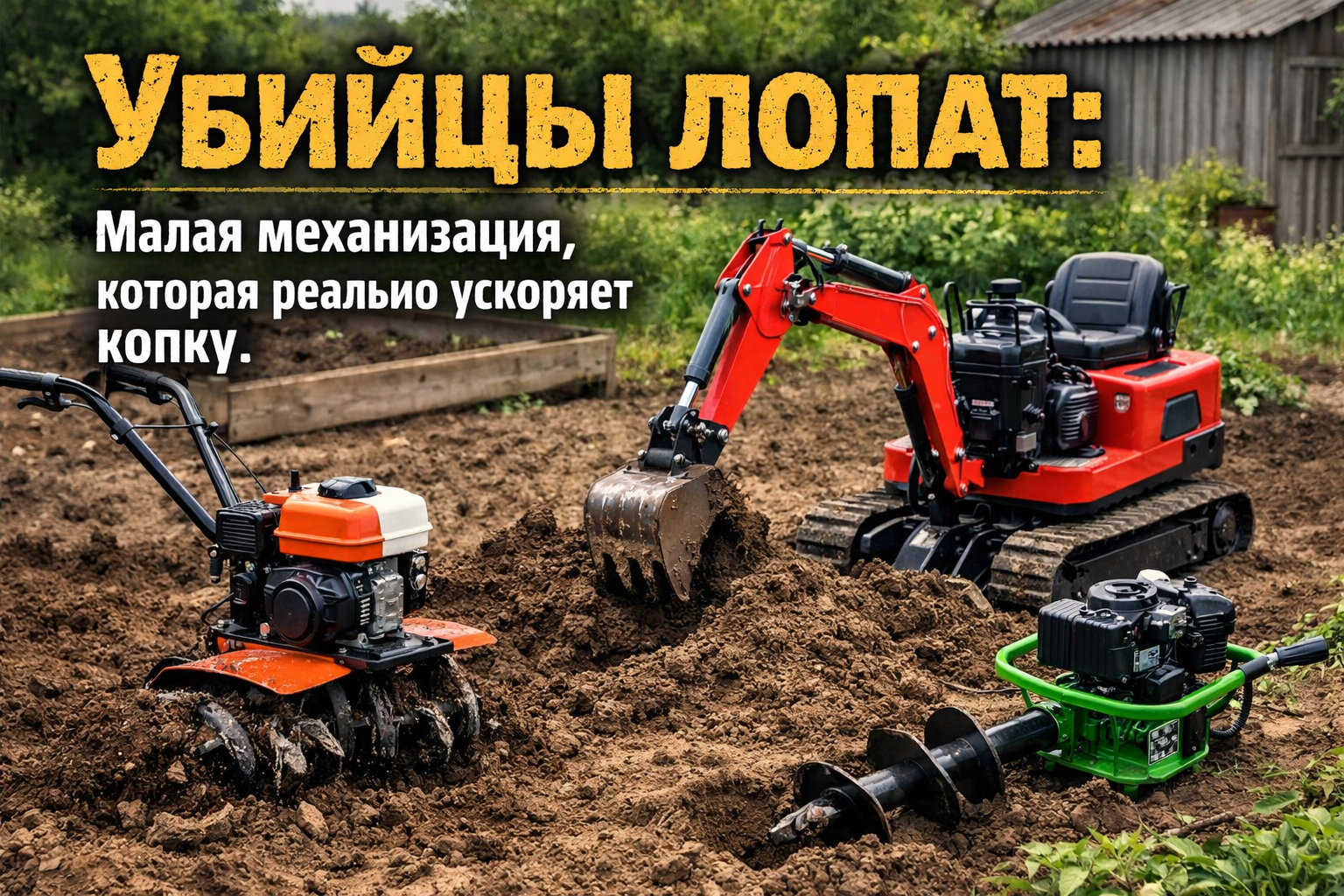 Секреты быстрой копки: как малая механизация может заменить лопату за копейки Секреты быстрой копки: как малая механизация может заменить лопату за копейки