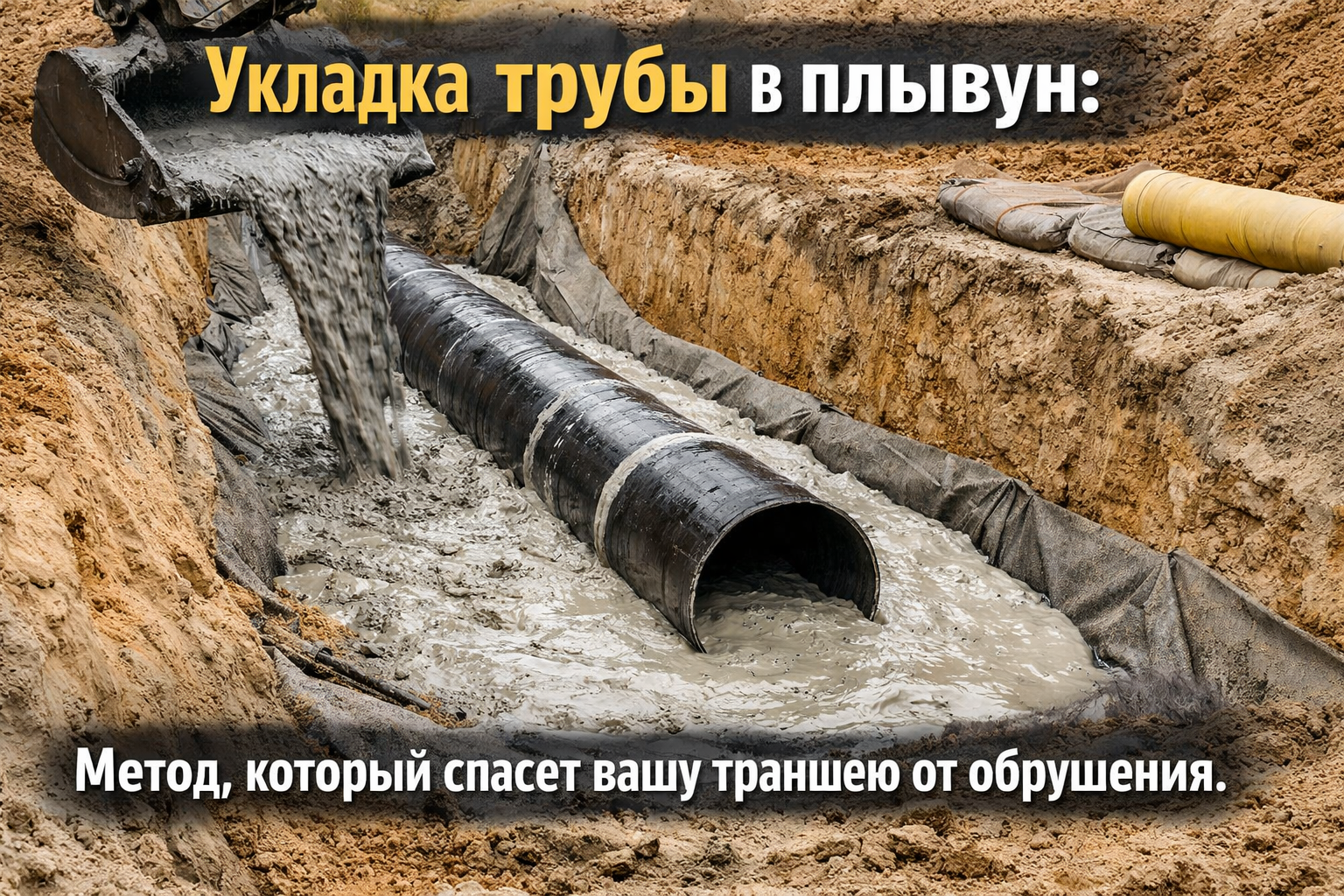 Секреты укладки труб в плывун: Как спасти траншею от обрушения за копейки!