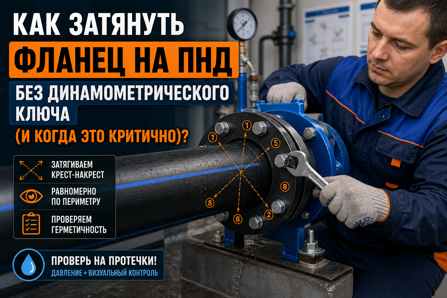 секреты затяжки фланца ПНД