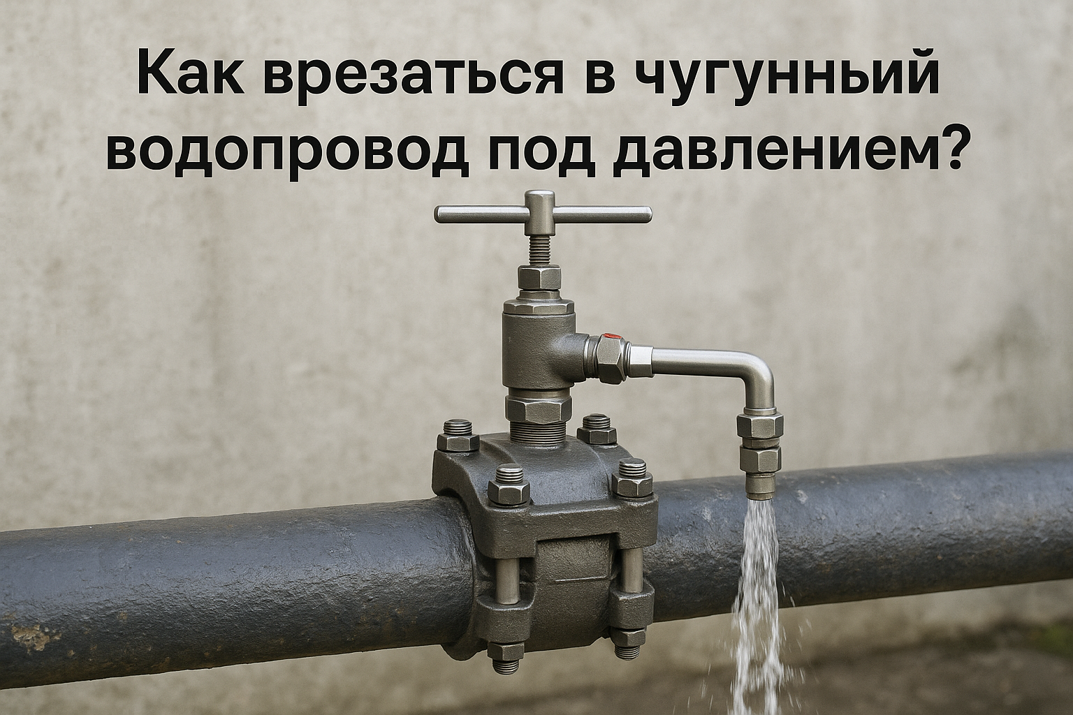 Неожиданно простой способ врезки в чугунный водопровод под давлением — секреты успеха от профессионалов Неожиданно простой способ врезки в чугунный водопровод под давлением — секреты успеха от профессионалов