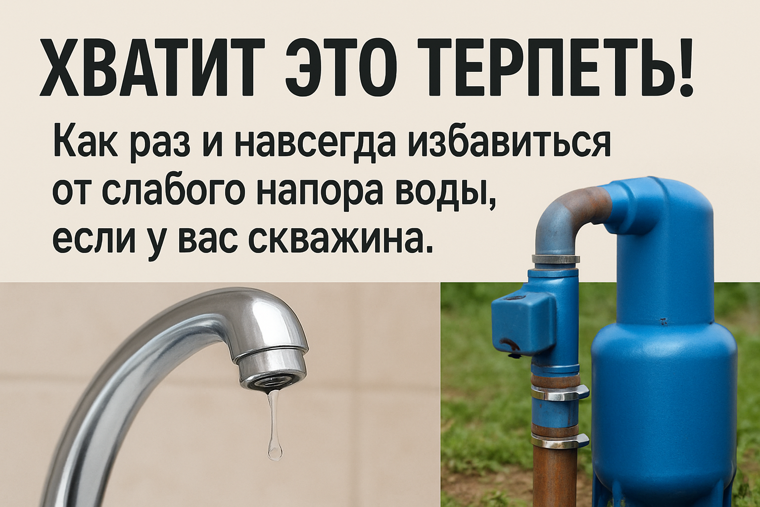 Неожиданно простой способ устранить слабый напор воды в скважине раз и навсегда! Неожиданно простой способ устранить слабый напор воды в скважине раз и навсегда!