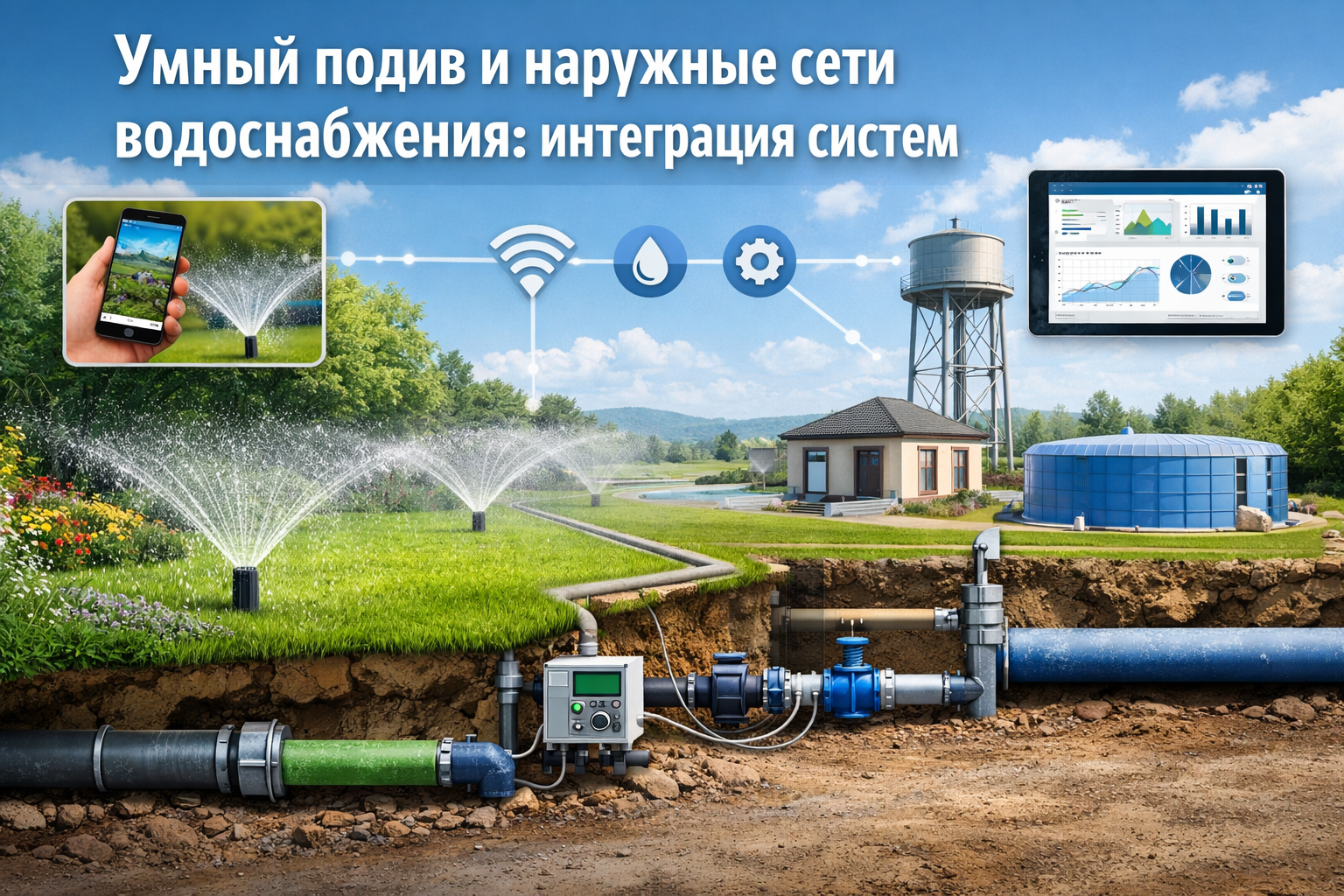 Секреты умного полива: как интегрировать наружные сети водоснабжения для экономии воды и времени. Секреты умного полива: как интегрировать наружные сети водоснабжения для экономии воды и времени.