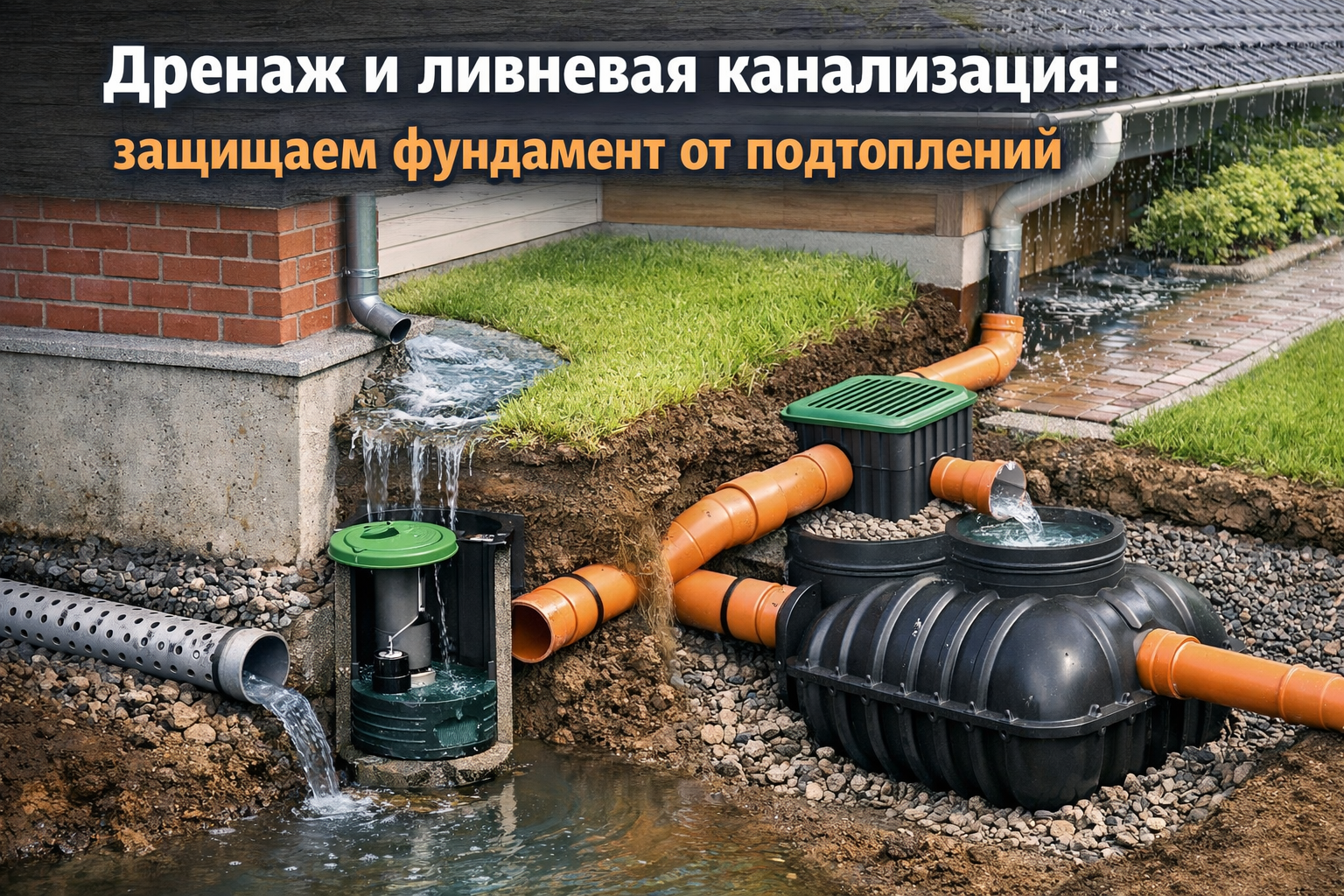 7 лучших методов дренажа и ливневой канализации для защиты фундамента от подтоплений 7 лучших методов дренажа и ливневой канализации для защиты фундамента от подтоплений