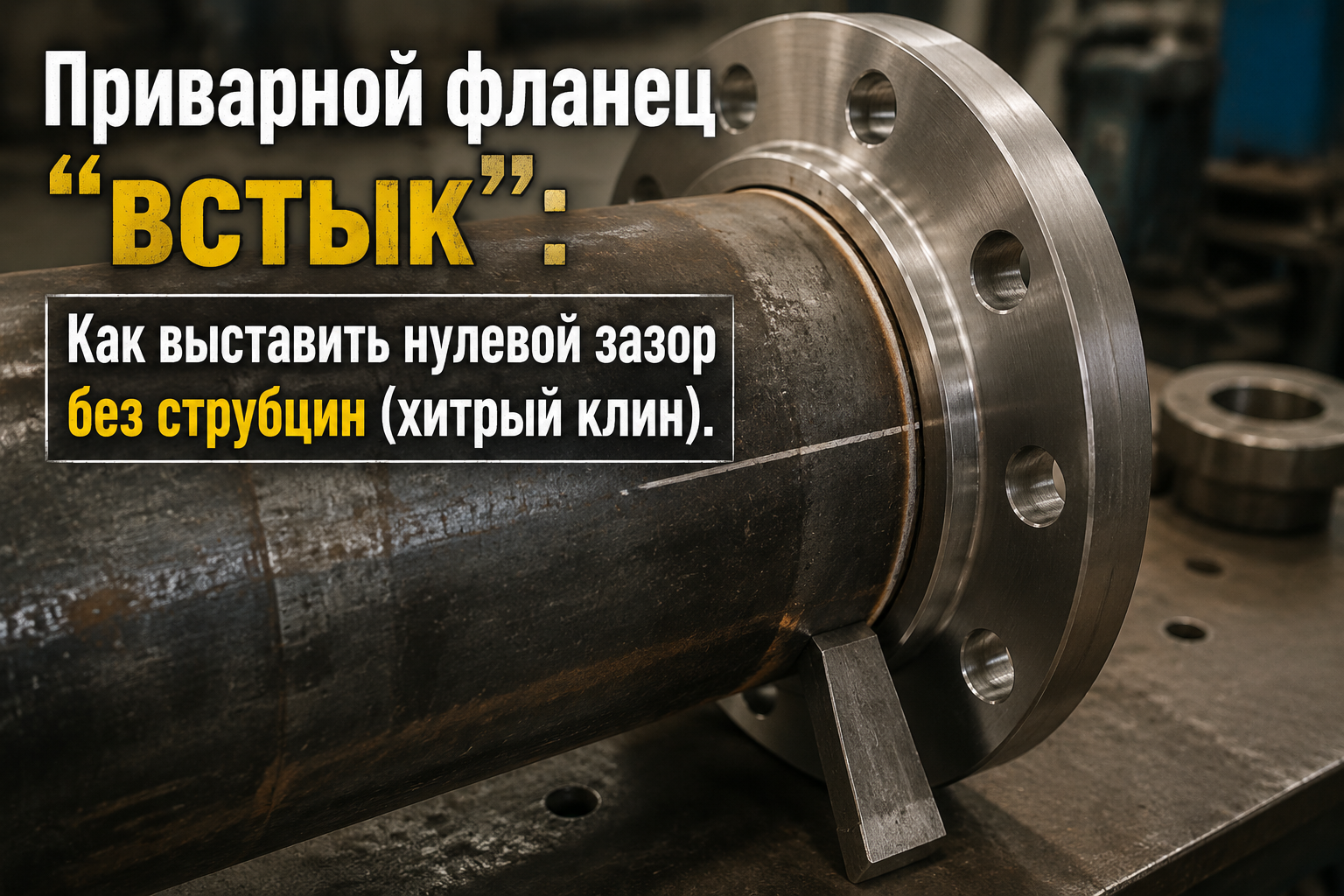 установка фланца встык