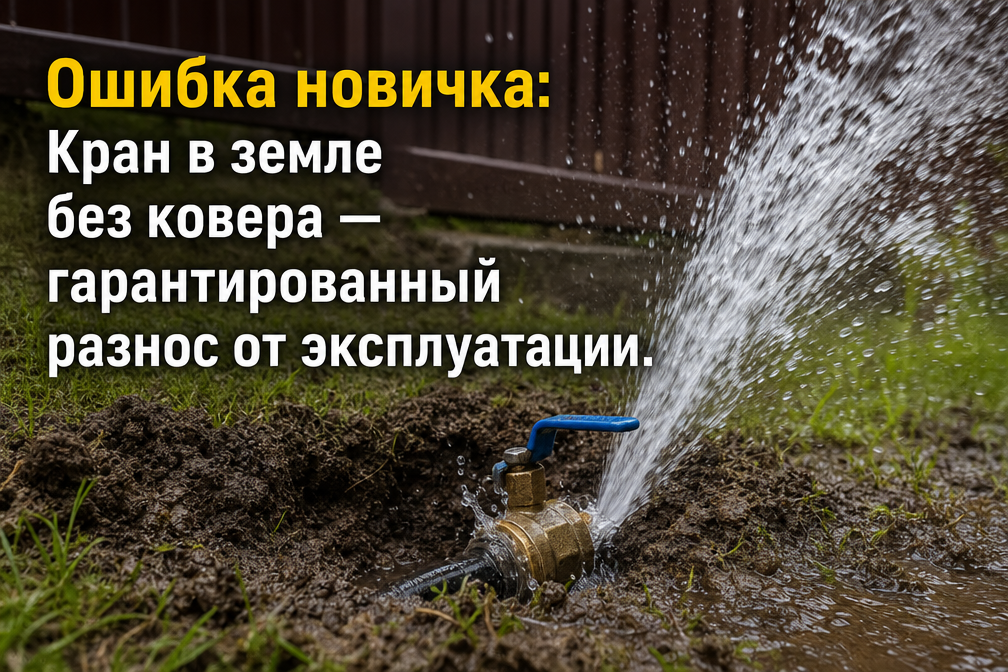 ustanovka_krana_v_zemle