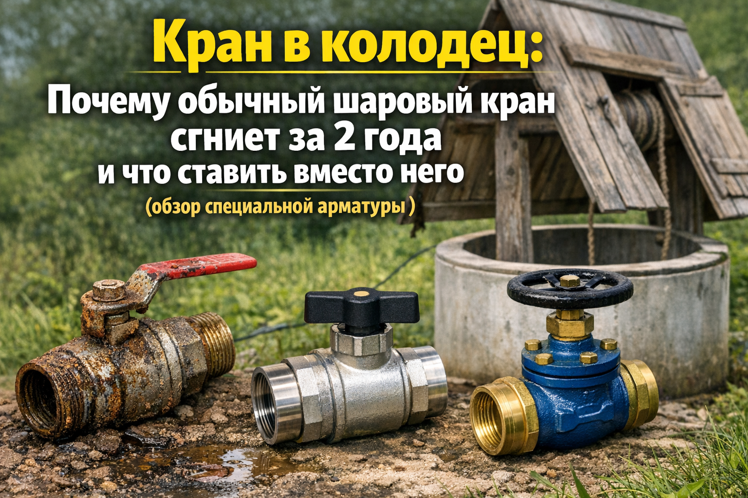Почему шаровый кран в колодце гниет за 2 года и как выбрать надежную арматуру для долговечности системы