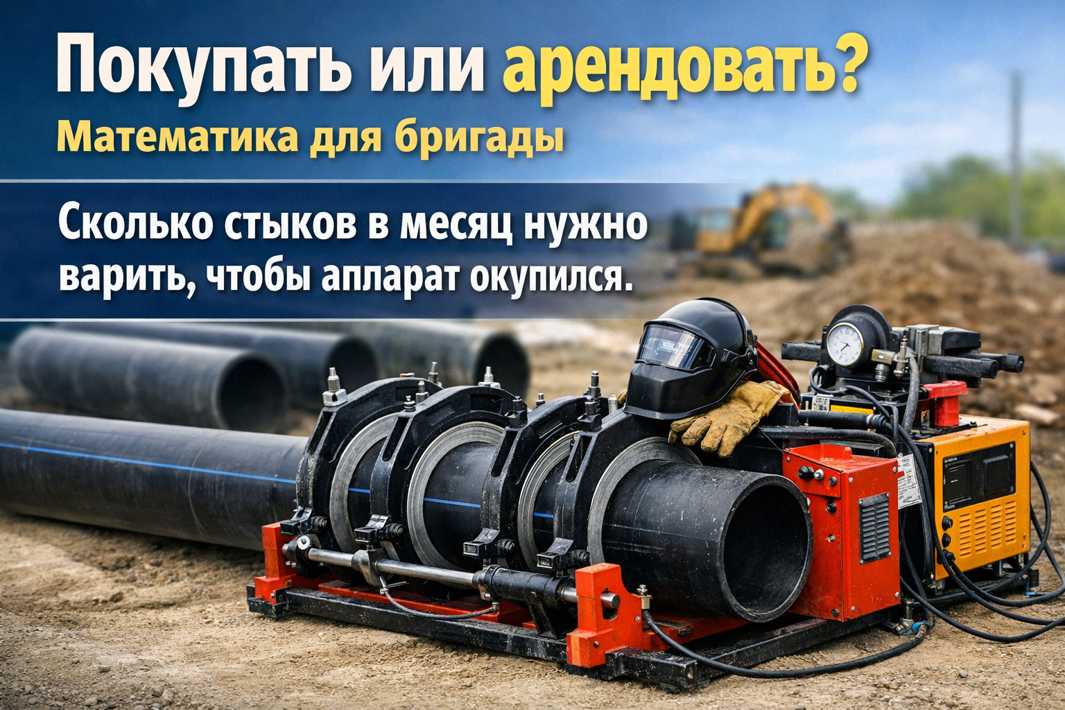 Как быстро посчитать, стоит ли покупать или арендовать сварочный аппарат: секреты окупаемости при сварке стыков в месяц Как быстро посчитать, стоит ли покупать или арендовать сварочный аппарат: секреты окупаемости при сварке стыков в месяц