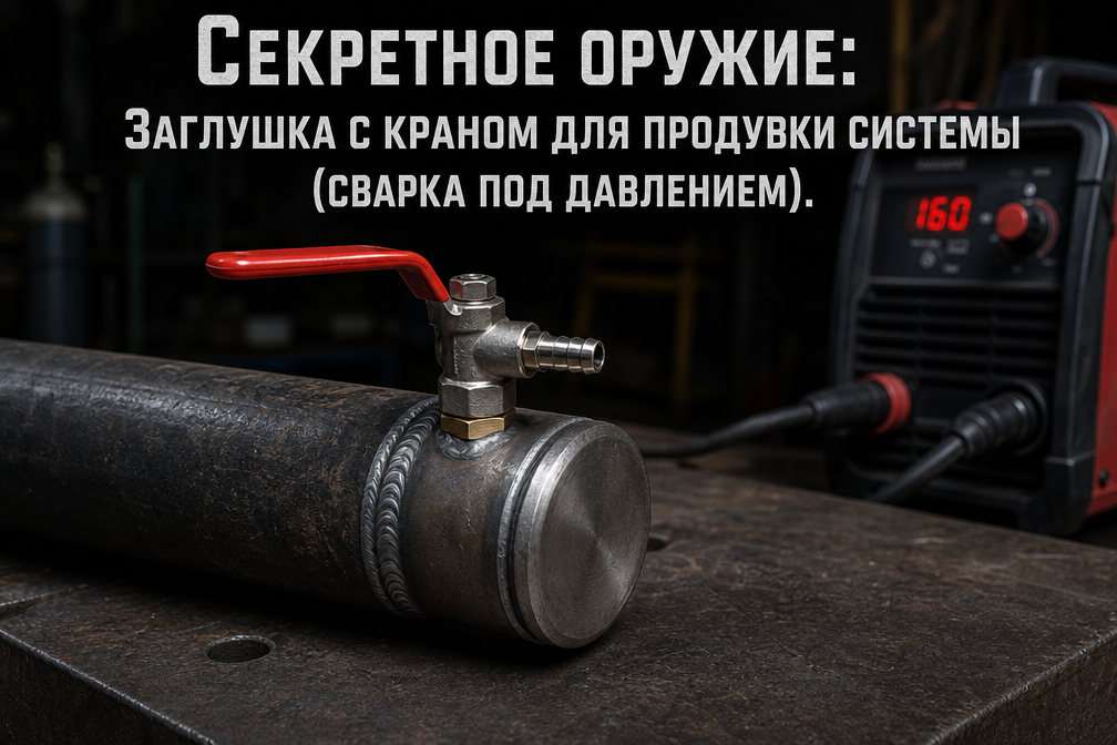 заглушка с краном для сварки