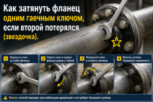 затянуть_фланец_гаечным_ключом